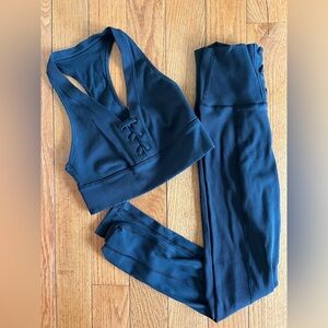 OFFLINE Aerie Ribbed High Waist Athletic Set Black Size S